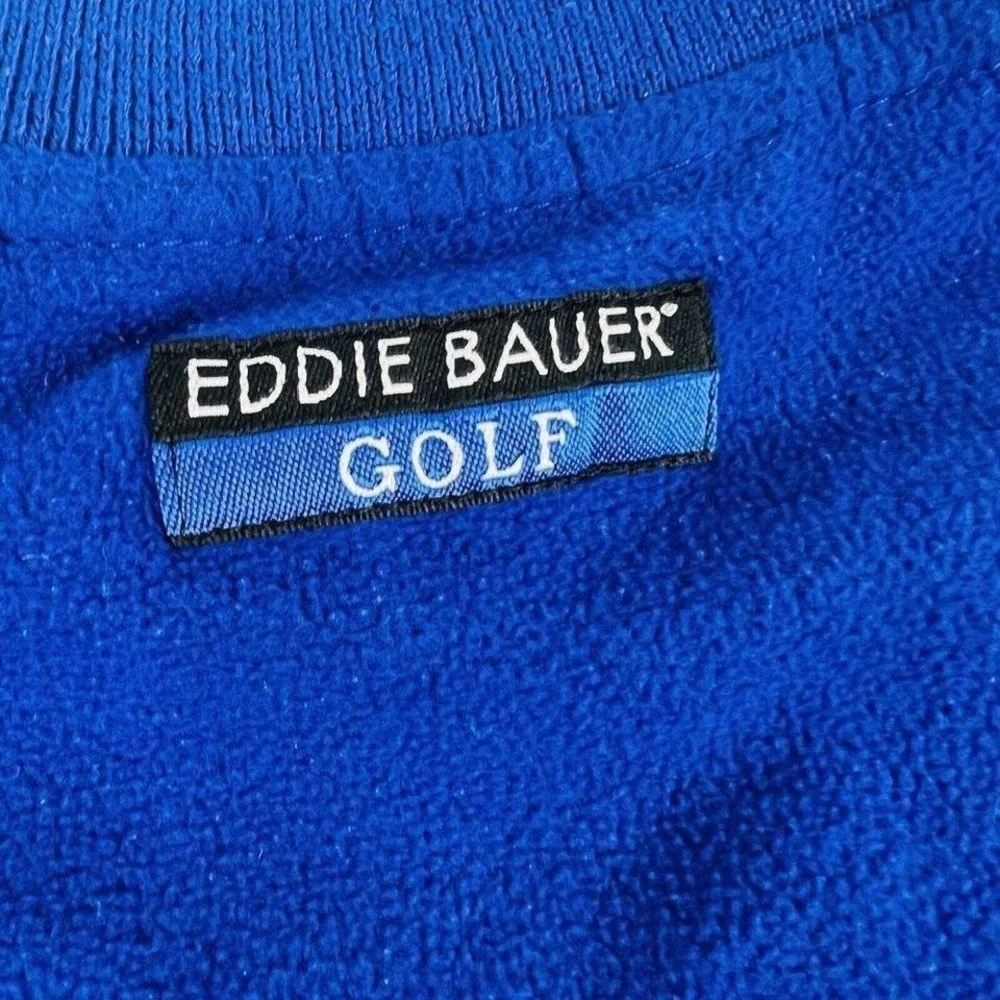 Eddie Bauer Ebtek Golf Blue V Neck Polyester Pullover Sweater Mens Size Medium M